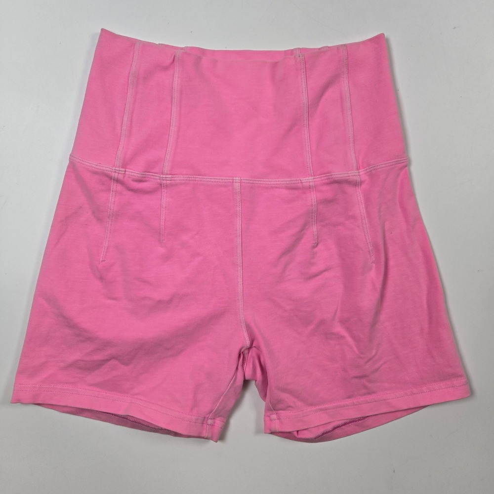 OFFLINE by Aerie Bike Shorts Womens S Pink High Waisted Activewear Yoga Sporty